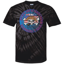 “America” - Kickin Ass Since & Takin Names With a Vengeance Since 1776 - Blue Custom Personalized T-shirts Men's Women's 100% Cotton Tie Dye T-Shirt