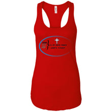 "God Is My Super Power - What's Yours ?" - B Custom Personalized Ladies' Ideal Racerback Tank