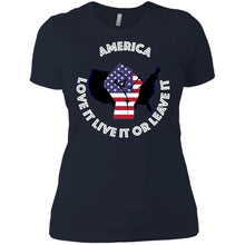 “America” - Love it Live it or Leave it Custom Personalized Ladies' Boyfriend T-Shirt