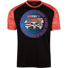 “America” - Kickin Ass Since & Takin Names With a Vengeance Since 1776 - Blue Custom Personalized T-shirts Men's Women's CamoHex Colorblock T-Shirt