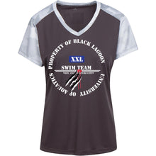 Property of Black Lagoon U. Swim Team - Custom Personalized T-shirts Men's Women's Ladies' CamoHex Colorblock T-Shirt