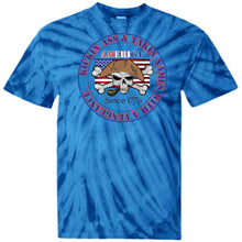 “America” - Kickin Ass Since & Takin Names With a Vengeance Since 1776 - Blue Custom Personalized T-shirts Men's Women's 100% Cotton Tie Dye T-Shirt
