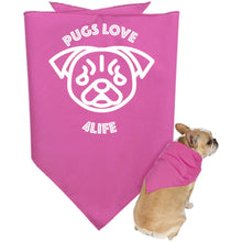 "Pugs Love 4Life" Custom Personalized Limited Edition One of a kind Doggie Bandana