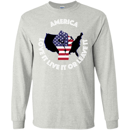 “America” - Love it Live it or Leave it Personal Designer long sleeve T-shirts Men's Women's LS Ultra Cotton T-Shirt