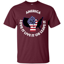 “America” - Love it Live it or Leave it Custom Personalized T-shirts Men's Women's Ultra Cotton T-Shirt