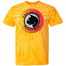 "Cats Are Cool"- Custom Personalized T-shirts Men's Women's 100% Cotton Tie Dye T-Shirt