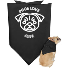"Pugs Love 4Life" Custom Personalized Limited Edition One of a kind Doggie Bandana