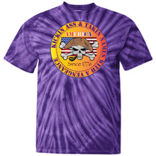 “America” - Kickin Ass Since & Takin Names With a Vengeance Since 1776 - Gold Custom Personalized T-shirts Men's Women's 100% Cotton Tie Dye T-Shirt