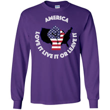 “America” - Love it Live it or Leave it Personal Designer long sleeve T-shirts Men's Women's LS Ultra Cotton T-Shirt
