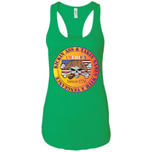 “America” - Kickin Ass Since & Takin Names With a Vengeance Since 1776 - Gold Custom Personalized Ladies' Ideal Racerback Tank