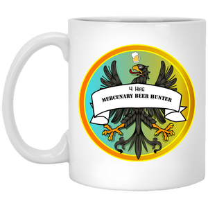 4Hire  ”Mercenary Beer Hunter" - M Custom Personalized 11 oz. White Mug