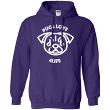 "Pugs Love 4Life" - Personal Designer Men's Women's Pullover Hoodie 8 oz.