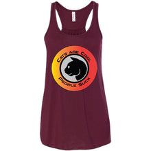 "Cats Are Cool"- Custom Personalized T-Shirt Ladies' Bella + Canvas Flowy Racerback Tank