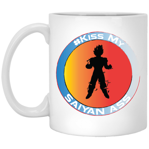 #Kiss My Saiyan Asss W11W Custom Personalized 11 oz. White Mug