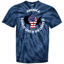 “America” - Love it Live it or Leave it Custom Personalized T-shirts Men's Women's 100% Cotton Tie Dye T-Shirt
