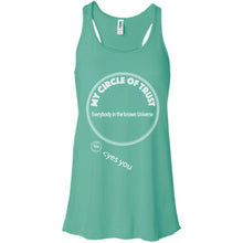"My Circle of Trust" - Custom Personalized T-Shirt Ladies' Bella + Canvas Flowy Racerback Tank
