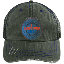 "Fuck It All - I Survived 2017" - Custom Design Distressed Unstructured Trucker Cap