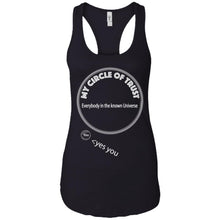 "My Circle of Trust" - Custom Personalized Ladies' Ideal Racerback Tank
