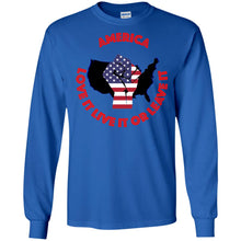 "America" Love It Live It or Leave It - Personal Designer long sleeve Hoodie Men's Women's LS Ultra Cotton T-Shirt