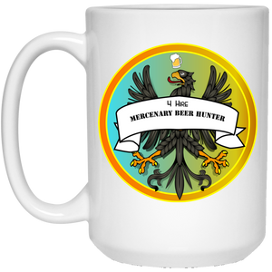 4Hire  ”Mercenary Beer Hunter" - M Personal Designer 15 oz. White Mug