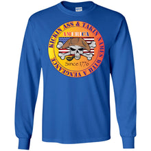 “America” - Kickin Ass Since & Takin Names With a Vengeance Since 1776 - Gold Personal Designer long sleeve T-shirts Men's Women's LS Ultra Cotton T-Shirt