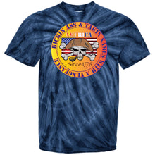 “America” - Kickin Ass Since & Takin Names With a Vengeance Since 1776 - Gold Custom Personalized T-shirts Men's Women's 100% Cotton Tie Dye T-Shirt