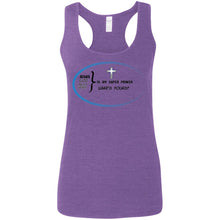 "God Is My Super Power - What's Yours ?" - B Custom Personalized Ladies' Softstyle Racerback Tank