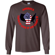 "America" Love It Live It or Leave It - Personal Designer long sleeve Hoodie Men's Women's LS Ultra Cotton T-Shirt