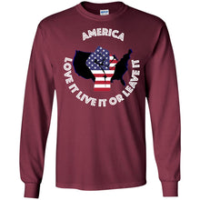 “America” - Love it Live it or Leave it Personal Designer long sleeve T-shirts Men's Women's LS Ultra Cotton T-Shirt