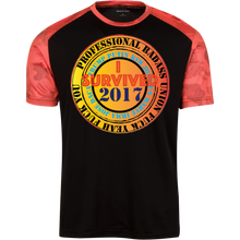 "Fuck Yeah - I Survived 2017" Custom Personalized T-shirts Men's Women's CamoHex Colorblock T-Shirt