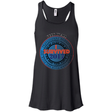 "Fuck It All - I Survived 2017" - Custom Personalized T-Shirt Ladies' Canvas Flowy Racerback Tank