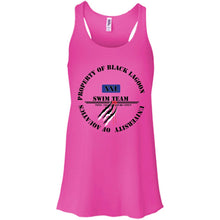 Property of Black Lagoon U. Swim Team - Custom Personalized T-Shirt Ladies' Bella + Canvas Flowy Racerback Tank