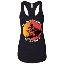 "No Surrender No Retreat - Saiyan" Custom Personalized T-shirts Ladies Ideal Racerback Tank