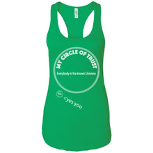 "My Circle of Trust" - Custom Personalized Ladies' Ideal Racerback Tank