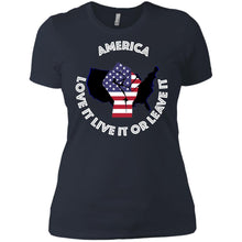 “America” - Love it Live it or Leave it Custom Personalized Ladies' Boyfriend T-Shirt