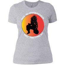 "No Surrender No Retreat - Saiyan" Custom Personalized Ladies' Boyfriend T-Shirt