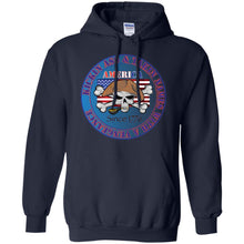 “America” - Kickin Ass Since & Takin Names With a Vengeance Since 1776 - Blue Personal Designer long sleeve Hoodie Men's Women's Pullover Hoodie 8 oz.