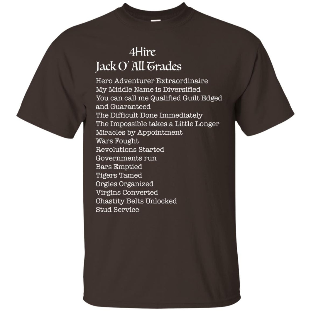 Jack O'Trades -W Custom Personalized T-shirts Men's Women's Ultra Cotton T-Shirt
