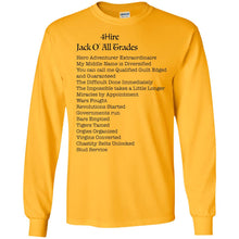 4Hire Jack O Trades - B Personal Designer long sleeve Hoodie Men's Women's LS Ultra Cotton T-Shirt