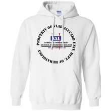 "Property Of Vlad  Alucard U Dept. of Hematology” -B Personal Designer Men's Women's Pullover Hoodie 8 oz.