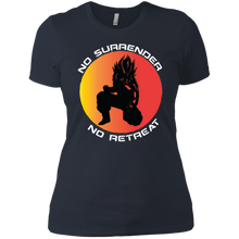 "No Surrender No Retreat - Saiyan" Custom Personalized Ladies' Boyfriend T-Shirt