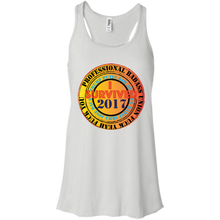"Fuck Yeah - I Survived 2017" Custom Personalized T-Shirt Ladies' Canvas Flowy Racerback Tank