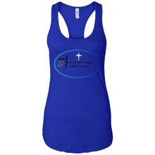 "God Is My Super Power - What's Yours ?" - B Custom Personalized Ladies' Ideal Racerback Tank