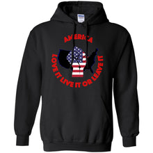 "America" Love It Live It or Leave It - Personal Designer Men's Women's Pullover Hoodie 8 oz.