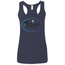 "God Is My Super Power - What's Yours ?" - B Custom Personalized Ladies' Softstyle Racerback Tank