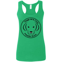 "Dogs Are Cool People Suck" - Custom Personalized Ladies' Softstyle Racerback Tank
