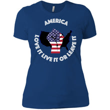 “America” - Love it Live it or Leave it Custom Personalized Ladies' Boyfriend T-Shirt