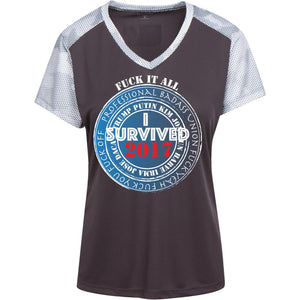 "Fuck It All 2017" Custom Personalized T-shirts Men's Women's Ladies' CamoHex Colorblock T-Shirt