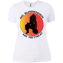 "No Surrender No Retreat - Saiyan" Custom Personalized Ladies' Boyfriend T-Shirt