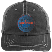"Fuck It All - I Survived 2017" - Custom Design Distressed Unstructured Trucker Cap
